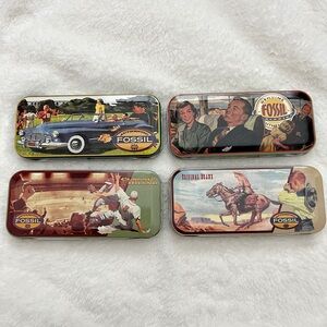 90s Fossil watch tins